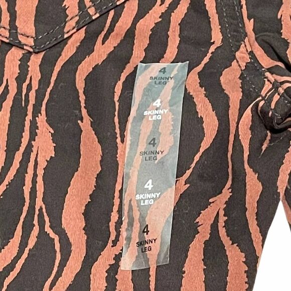 INC Tiger Print Skinny Leg Jeans‎ Brown Size 4 - Picture 3 of 12